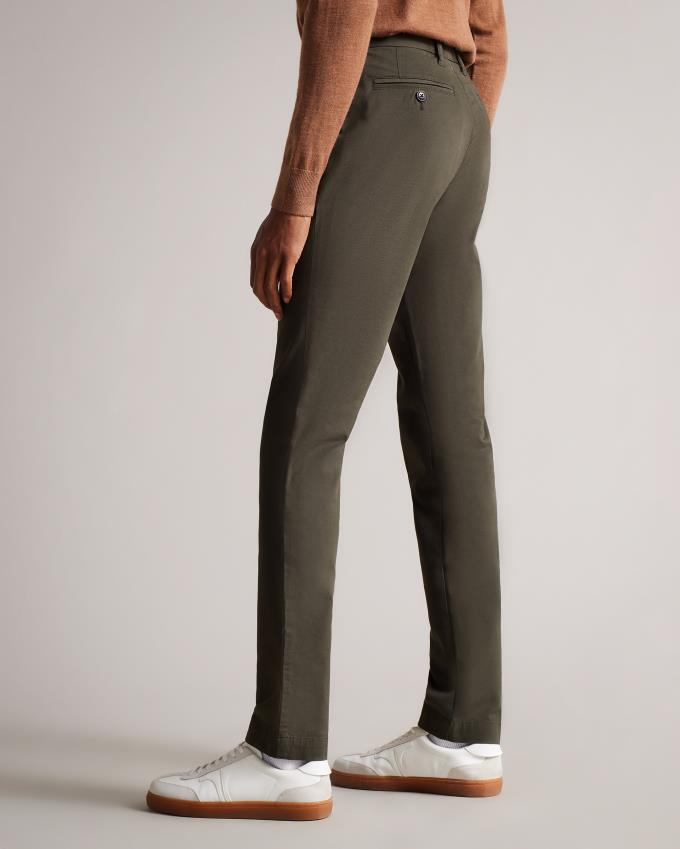 Pantalon Chino Ted Baker Slim Kaki Homme | RXX-74858662